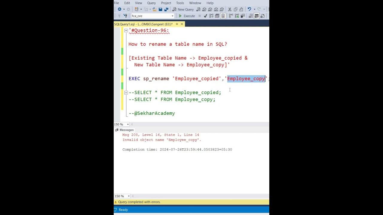 Sql interview question 96 sql mysql oracle interview shorts 