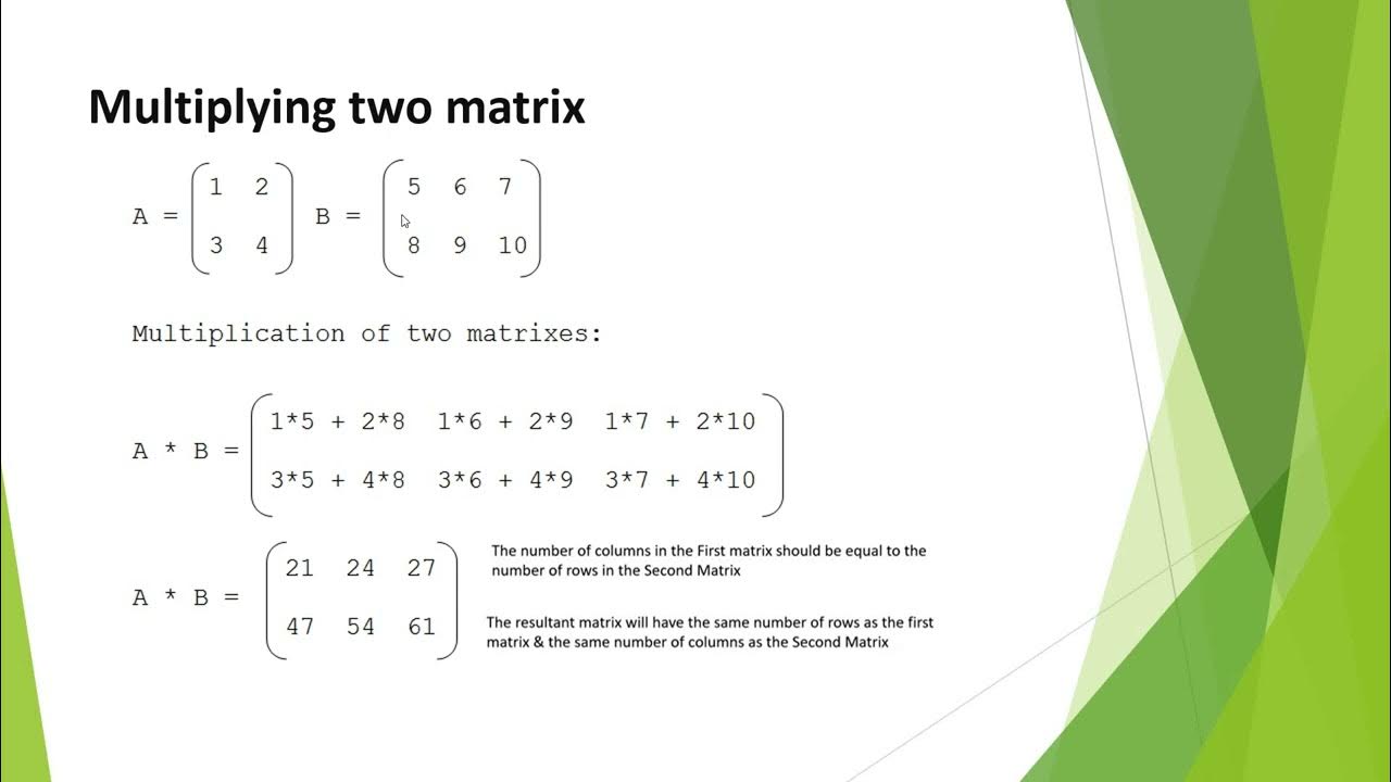 #010 - Mathematics for Machine Learning | Matrix Operations - YouTube