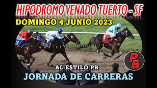 TODAS LAS CARRERAS EN HIPODROMO VENADO TUERTO - SANTA FE (04-06-2023)