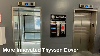 More Modernized Thyssen Dover Traction Glass Elevators @ Market Street Garage in San Antonio, TX