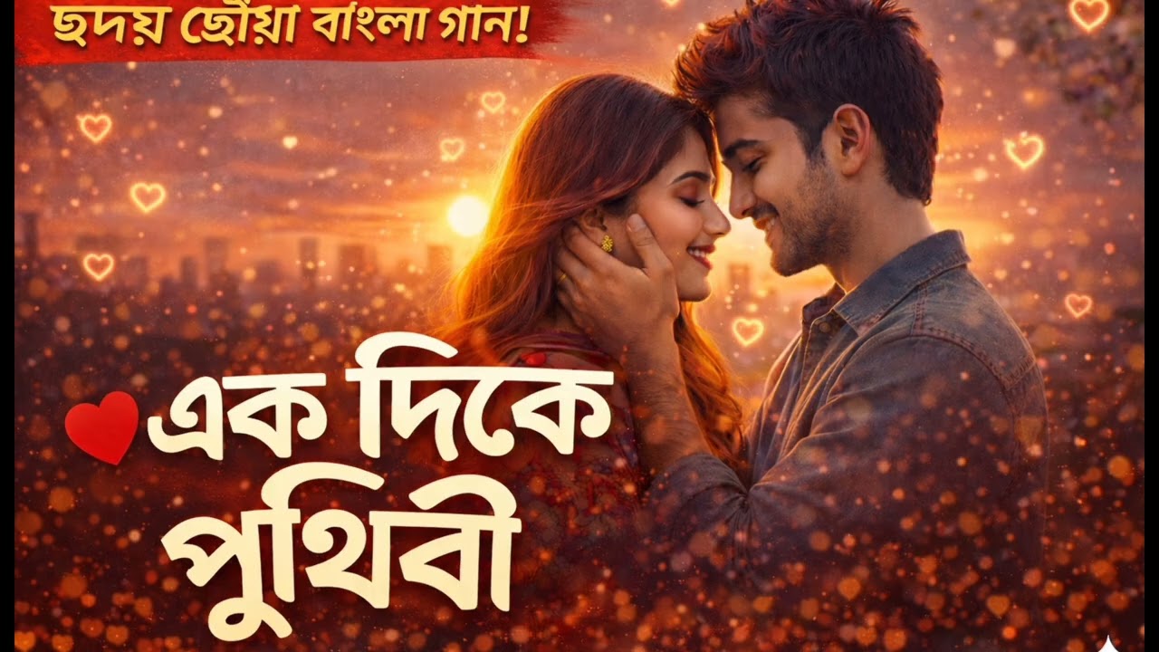 এক দিকে পৃথিবী এক দিকে তুমি | হৃদয় ছুঁয়ে যাওয়া বাংলা প্রেমের গান ❤️