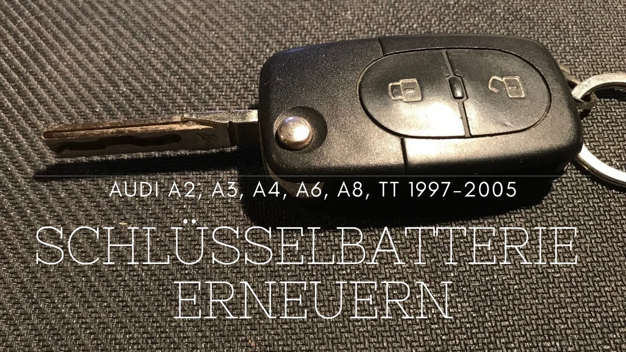 Klapp Schlüssel Gehäuse Batterie 2X CR1620 für Audi A3 8L 8P A4 B6