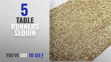 Best Table Runners Sequin [2018]: TRLYC 12x 120 Inch Sparkly Gold Sequin Table Runner,Sequin