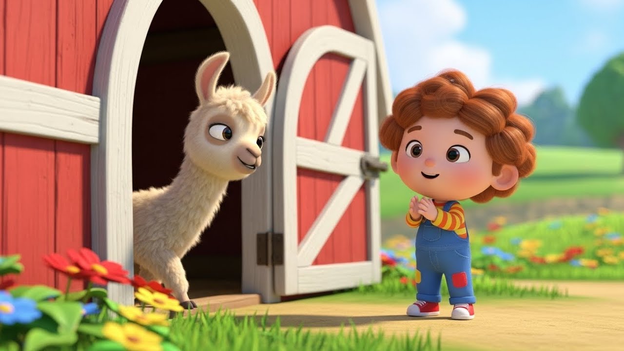 Застенчивая лама заглянула в дверь | Забавная детская песенка | Детские стишки