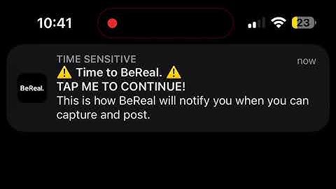 BeReal Notification from Setup