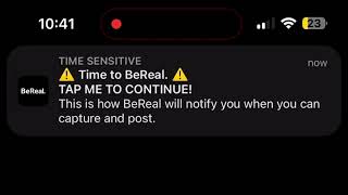 BeReal Notification from Setup