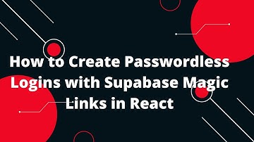 🚀 How to Implement Email Logins Using Magic Links with Supabase and React | Secure & Easy! 🔒