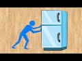 Как передвинуть холодильник по линолеуму одному человеку
