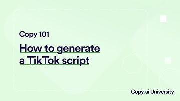 How to write a Tiktok Video Script using Copy.ai