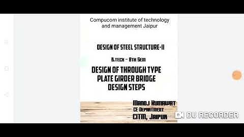 Design steps of Through type plate Girder Bridge