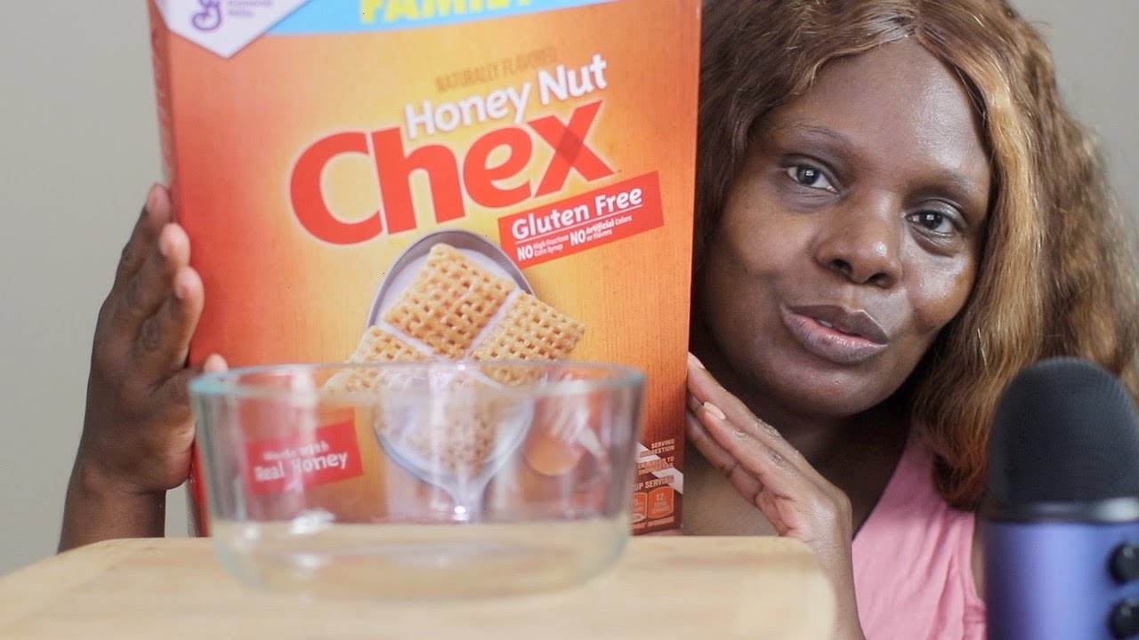 Honey Chex Cereal ASMR Eating Sounds YouTube
