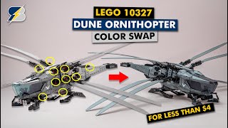 Improving the LEGO 10327 Dune Ornithopter for less than $4 - color swapping red pieces