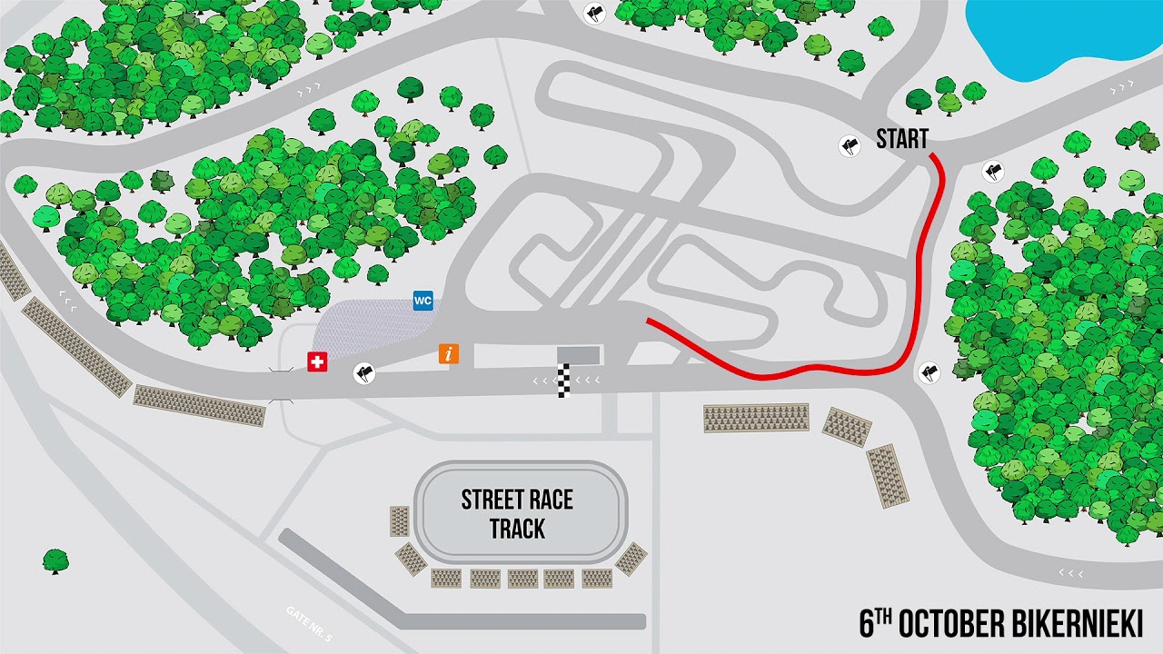 Bikernieki drift track's layout with an extra bend nr.2