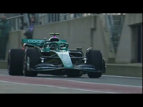 F1 2022 Aston Martin AMR22 Hit the Track in Silverstone