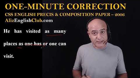 He has visited as many places as one has | CSS Precis and Composition Paper 2007