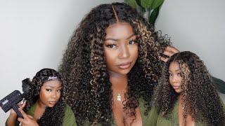 🔥 Girls! 😍 Watch Me Install This GLUE-LESS 13*4 lace front  Balayage Highlights Wig Ft. Nadula Hair