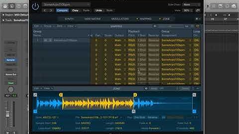 Logic Pro X - Sampler - Set Start and End Points in Loops for ALL Samples at ONCE.