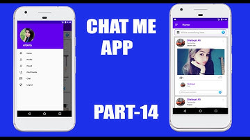Chat Me App - 14 - Design Chat App Post UI Layout  - Meterial Design - Social Networking App