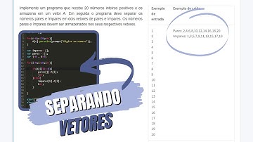 Separando elementos pares e impares de um vetor | Exercícios Resolvidos | JavaScript
