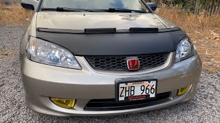 Installing Cobra Hood Bra On My 2004 7Th Gen Honda Civic Em2
