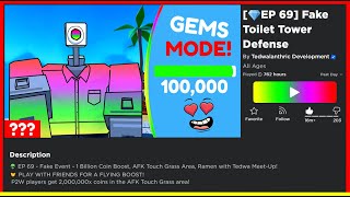 Toilet Tower Defense Deleted So SPENDING 100,000 Gems in Bathroom Tower Defense roblox