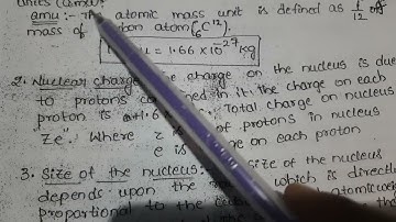 basic properties of Nucleus with notes
