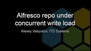 [BeeCon 2017] Lightning talks #1 - Alexey Vasyukov - Alfresco repo under concurrent write load