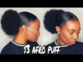 $3 - R50 AFRO PUFF QUICK EASY LOW PUFF HAIRSTYLE | Tondie Phophi