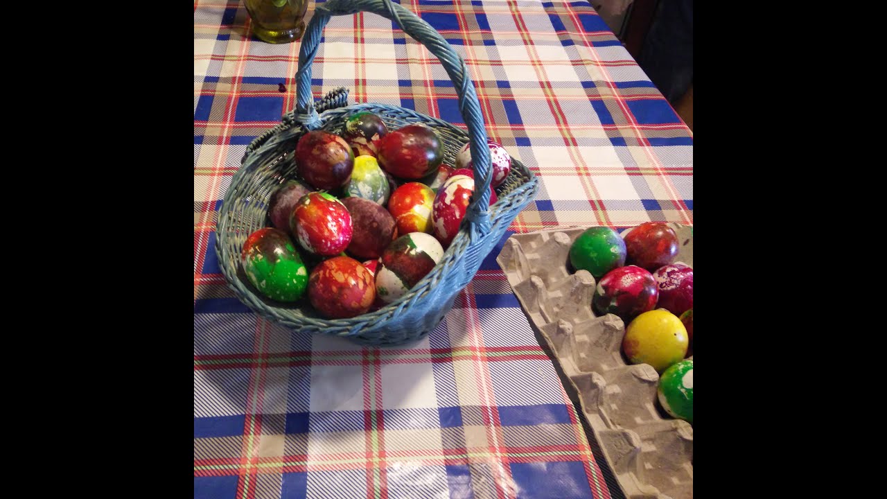 How to decorate easter Eggs  Βάφοντας πασχαλινά αυγά(abstract style)