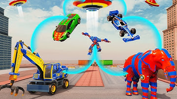 Robot gameplay video 2021 | Excavator robot car game video | Robot  transformer android game