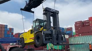 STMA heavy duty 25ton forklift with 3600mm two stage mast