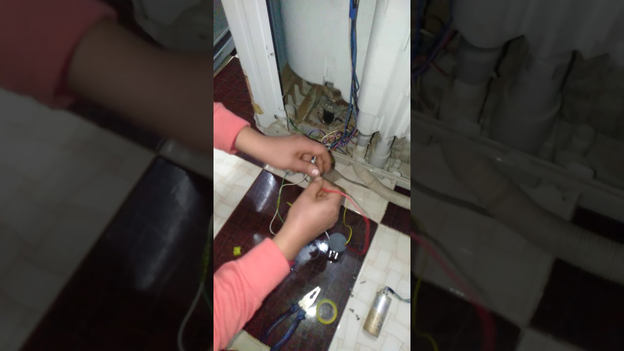 تغير مكثف غسالة هاف توشيبا