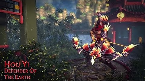 Smite Hou yi God show off/build and adc guide!!