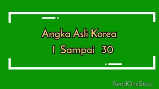 Angka asli korea 1 sampai 30 -