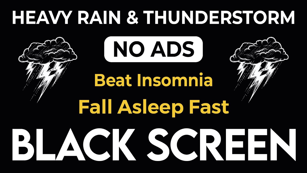 🔴 Сильный дождь и гром 24/7 — Глубокий сон | Гроза для сна — Релакс Мелодия Дождь #65