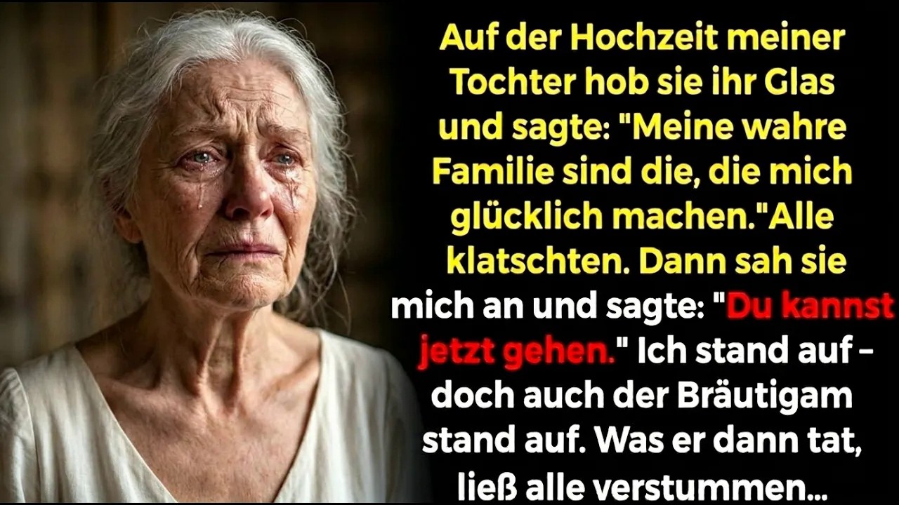 Meine Tochter warf mich aus ihrer Hochzeit – doch als der Bräutigam aufstand, tat er etwas Unfas