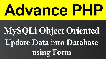 Update Data into Database using Form MySQLi Object Oriented in PHP (Hindi)