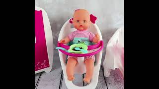 Cute Little Baby Doll: Meal Time in The High Chair | Pretend play with Dolls #dollstyle #babydoll