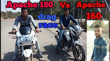Apache 160 RTR Vs Apache 180 RTR Drag race