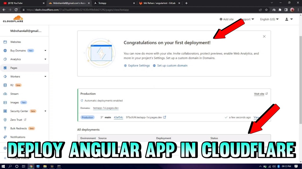 How to deploy angular app on Cloudflare in Hindi - YouTube
