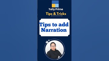 Tips for Narration in tally prime #shorts