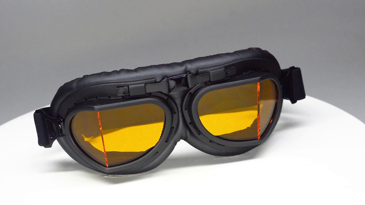 Evomosa Clear Lens Retro Vintage Motorcycle Goggles Motorbike Flying Scooter Helmet Glasses Outdoor