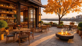 Gentle Jazz At The Autumn Sunset Cafe - Melodious Jazz In Peaceful Moments By The River