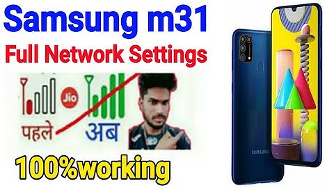 Samsung M31 Network Settings / how to solve network problems samsung m31