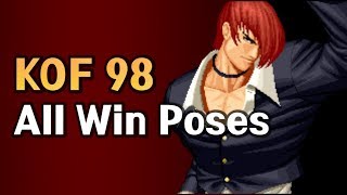 KOF 98 : All Win poses
In KOF 98, All characters have 4 types win poeses. (Except Ex Character) And you can choose win poses push A or B or C or D button. Enjoy :)
DISCLAIMER: All of the footage seen in this video was recorded by myself in 720p60. Not taken from Youtube or any other platform. Zero footage was taken from Twitch, Youtube or any other platform. All footage seen in this video is copyright free and captured directly from the video game.
The purpose of this video is to provide educational KOF 98 information.
#KOF98 #킹오브98 #킹오브파이터즈98 #킹오파98 #拳皇98 KOF 98 : All Win poses