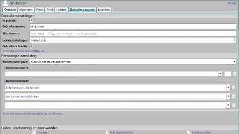 Xelion gebruiker aanmaken