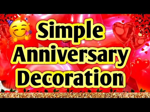 Very Easy Anniversary Decoration Idea At Home| Wedding Anniversary Decoration| Low Budget Decoration