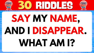 30 Riddles That Will Test Your Brain Speed | Brain Teasers & Riddle Quiz
