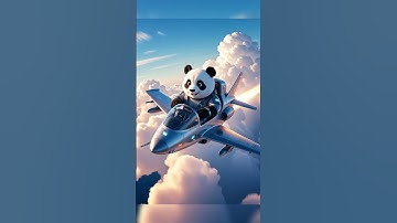 New Pilot In The Sky 😺 Panda Ne Uraya Plane 😯 #shorts #aivideo #aianimation