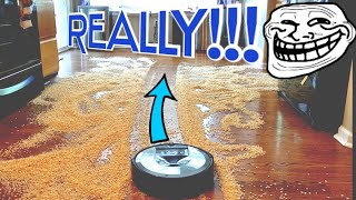 ULTIMATE Cleaning Challenge - 5 lbs of Cereal vs Roomba i8+ Robot Vacuum.